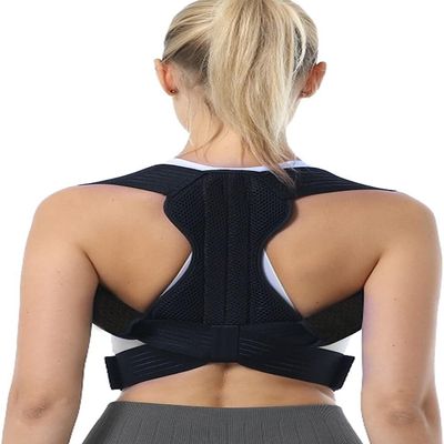 GHAKKE Adjustable Posture Corrector Back Support Belt, Unisex Breathable Shoulder Back Clavicle Brace Lumbar Spine Support For Prevent Scoliosis,Improve Hunchback,Relieve Pain(L)