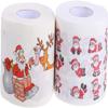 2 Rolls of Christmas Toilet Rolls Themed Santa Claus, Funny Toilet Paper for Holiday Xmas Party Decoration and Birthday Party Novelty Gift view 1