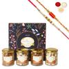 Ghasitaram Gifts Jaiccha Rakhi for Brother Ghasitaram Hamper Box with Dryfruit Jars with 2 Rakhis view 1