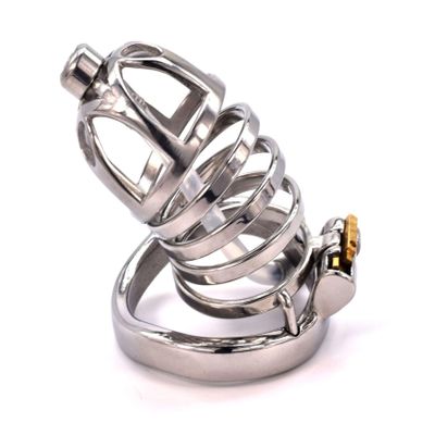 Chastity Cage with Silicone Urethral Sound (45mm)