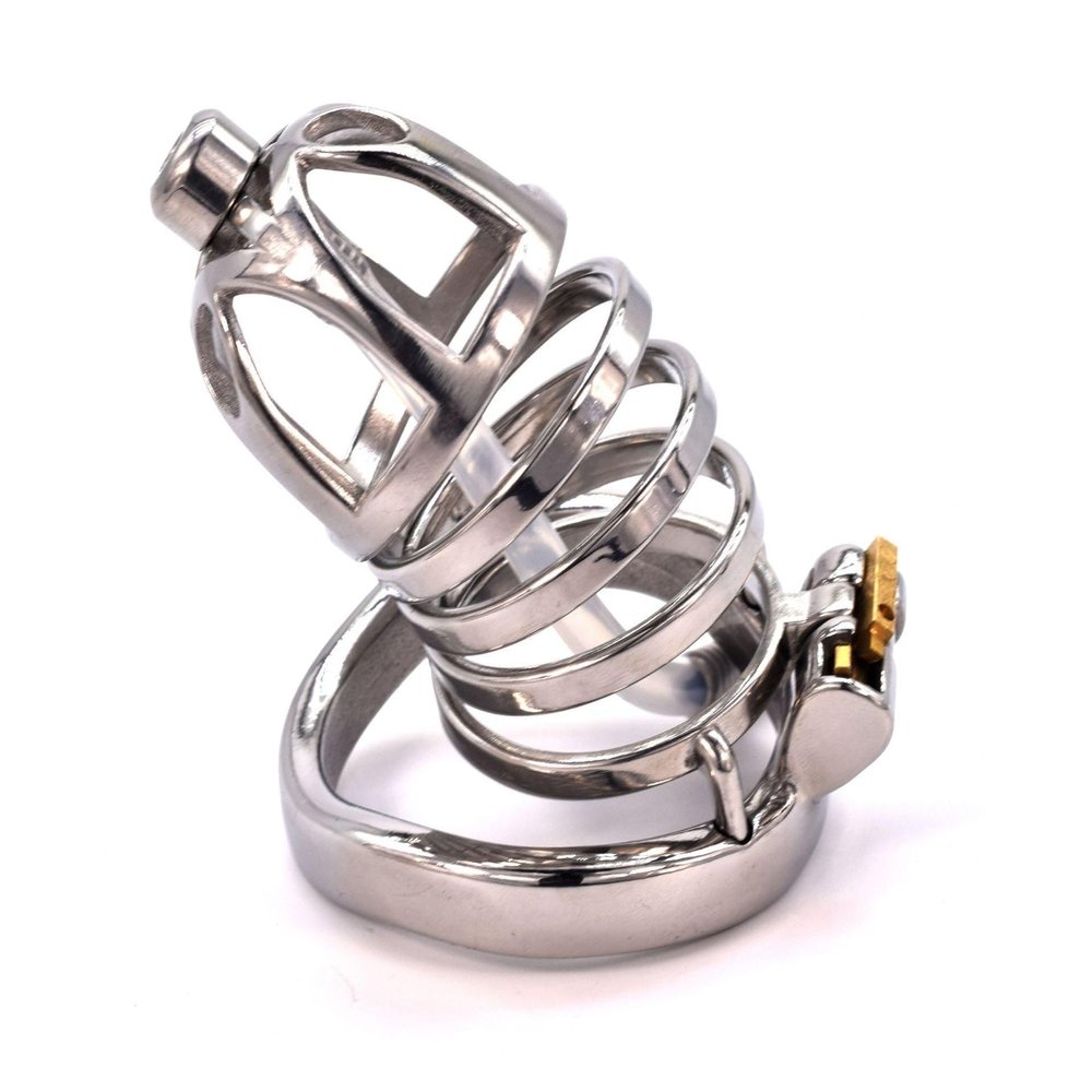 Chastity Cage with Silicone Urethral Sound (45mm)