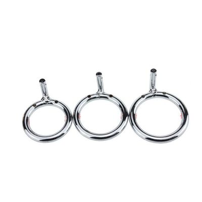 Chastity Cage Extra Rings (Stainless Steel, 3 Set)