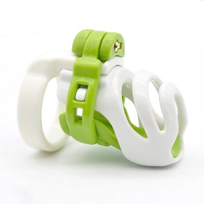 Dicktator Smooth ABS Chastity Cage (White and Green)