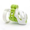 Dicktator Smooth ABS Chastity Cage (White and Green) view 1
