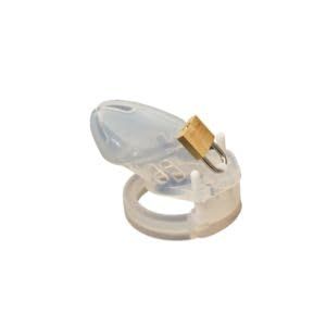 Adjustable ABS Male Chastity Cage Kit (Clear)