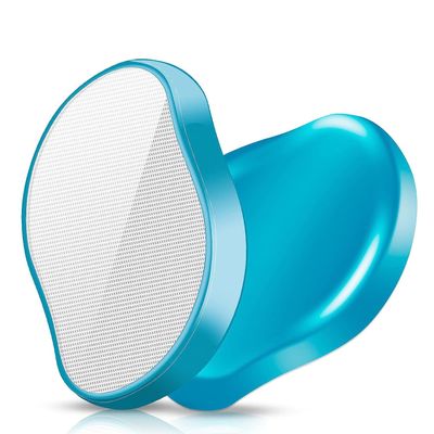 Crystal Hair Eraser for Women and Men, Reusable Crystal Hair Remover Device Magic Painless Exfoliation Hair Removal Tool, Magic Hair Eraser for Back Arms Legs (Blue)