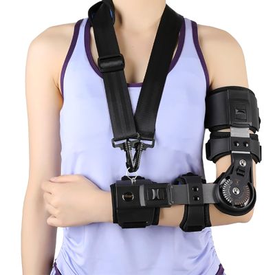 Adjustable Elbow Joint Fixed Brace, Hinged ROM Elbow Brace, Arm Sling for Shoulder Injury, Broken Wrist Arm Support Arm Fracture Rehabilitation After Surgery Protector