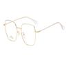 LTSRLL Oversized Square Reading Glasses, Large Blue Light Blocking Computer Readers, Metal Anti Eye Strain Eyeglasses (Color : +300, Size : Golden) view 1