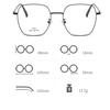 LTSRLL Oversized Square Reading Glasses, Large Blue Light Blocking Computer Readers, Metal Anti Eye Strain Eyeglasses (Color : +300, Size : Golden) view 2