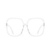 LTSRLL Large Square Reading Glasses Blue Light Blocking, Oversized Anti Eyestrain Computer Readers for Women Men Eyeglasses (Color : Clear, Size : +250) view 2