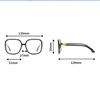 LTSRLL Large Square Reading Glasses Blue Light Blocking, Oversized Anti Eyestrain Computer Readers for Women Men Eyeglasses (Color : Clear, Size : +250) view 3