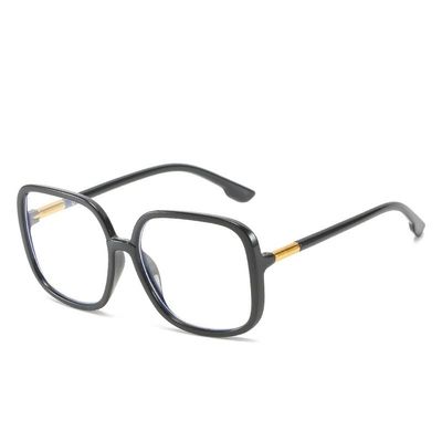 LTSRLL Large Square Reading Glasses Blue Light Blocking, Oversized Anti Eyestrain Computer Readers for Women Men Eyeglasses (Color : Black, Size : +300)