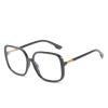 LTSRLL Large Square Reading Glasses Blue Light Blocking, Oversized Anti Eyestrain Computer Readers for Women Men Eyeglasses (Color : Black, Size : +300) view 1
