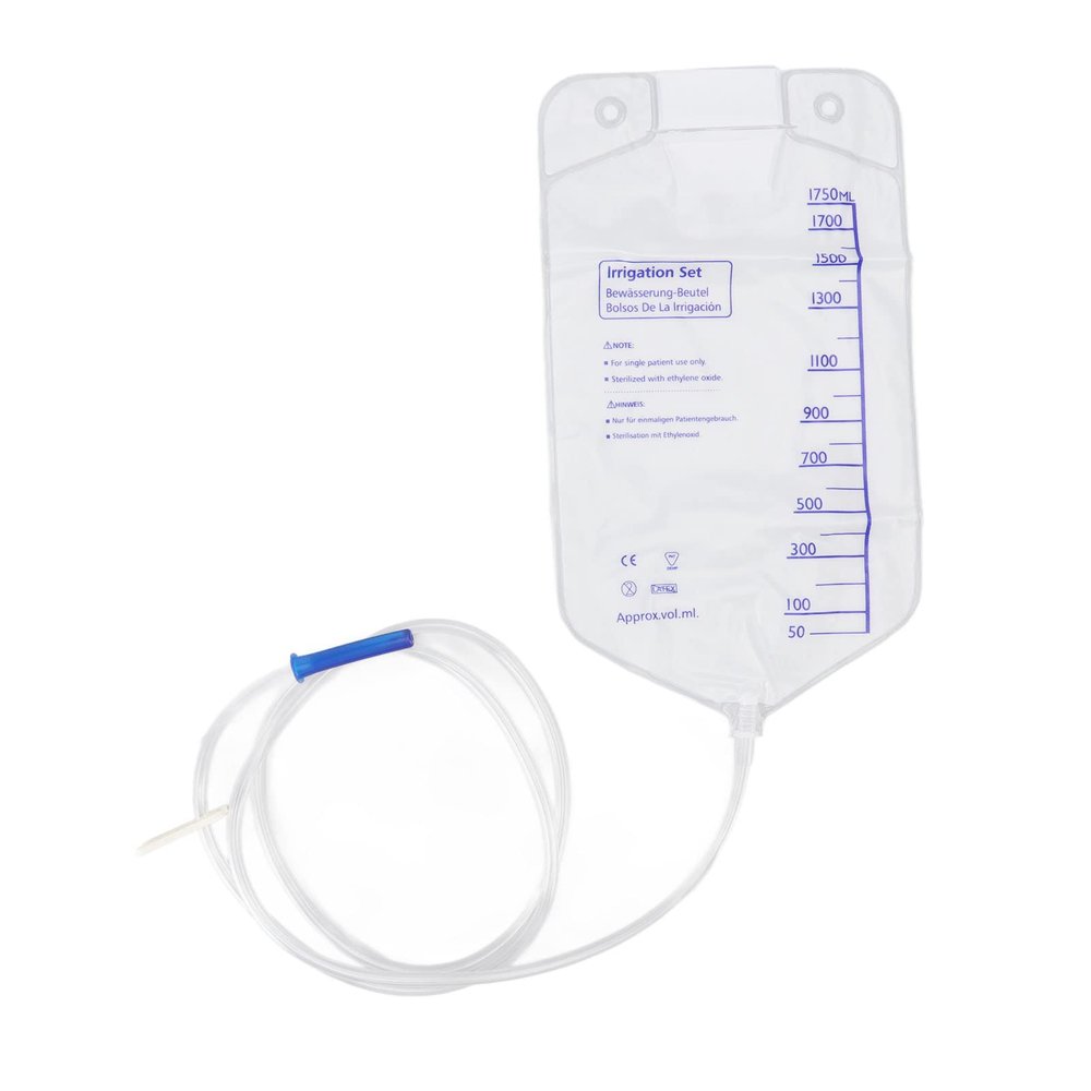 Natudeco Disposable Enema Bag 1750ml Colonic Cleansing Set Colonic Irrigation Cleansing Kit for Home Coffee Milk Colon Cleansing