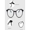 LTSRLL Oversized Round Frame Reading Glasses, Retro Oval Blue Light Blocking Computer Readers, TR Anti Glare Eyeglasses (Color : Transparent, Size : +100) view 3