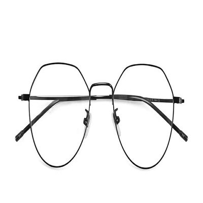 LTSRLL Ultra Light Metal Reading Glasses, Lightweight Blue Light Blocking Computer Readers, Stylish Anti Glare Eyeglasses (Color : Black, Size : +200)