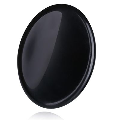 XIANNVXI Black Obsidian Worry Stone Polished Thumb Stone Healing Stone Gemstone Meditation Accessories Reiki Crystal Oval Stone for Anxiety Stress Relief Relaxation