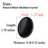 XIANNVXI Black Obsidian Worry Stone Polished Thumb Stone Healing Stone Gemstone Meditation Accessories Reiki Crystal Oval Stone for Anxiety Stress Relief Relaxation view 2