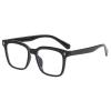 LTSRLL Stylish Square Reading Glasses, Blue Light Blocking Anti Eyestrain Computer Reading Glasses for Women and Men Readers (Color : Black-1, Size : +250) view 1