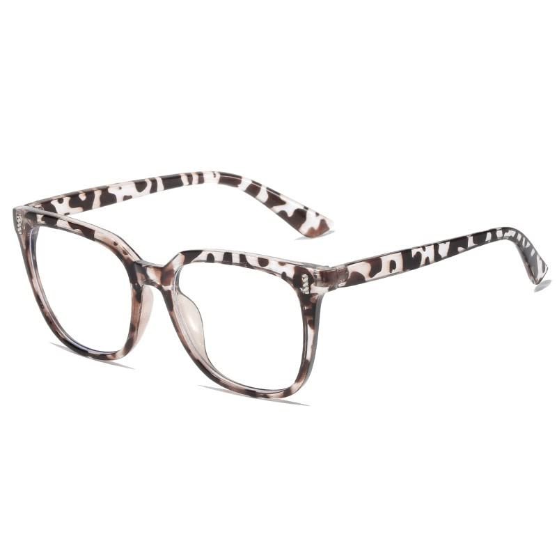 LTSRLL Stylish Blue Light Blocking Reading Glasses, Classic TR90 Frame Computer Readers Eyeglasses Anti Eyestrain/Glare/UV (Color : C2, Size : +100)