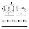 LTSRLL Oversized Square Reading Glasses, Large Metal Blue Light Blocking Computer Goggles Readers, HD Anti Glare Eyeglasses (Color : Transparent, Size : +100) view 3