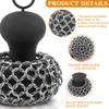 Jaeskeclip 4pcs Cleaning Tool, Stainless Steel Cast Iron Skillet Cleaner, Cast Iron Scrubber Kit,Chainmail Scrubber with Scraper Tool for Cast Iron Pans, for Cast Iron Pans, Grill, Sinks(Black) view 3