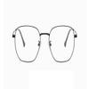 LTSRLL Oversized Square Metal Reading Glasses, Large Wire Frame Blue Light Blocking Computer Readers, Anti Glare Eyeglasses (Color : Black, Size : +150) view 1