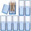 Dandat 8 Pcs Project Storage Case Portable Creative Storage Box Dental Toothpick Holder Floss Qtip Travel Case Transparent Flosser Dispenser Container for Teeth Cleaning Cotton Swab (Blue) view 1