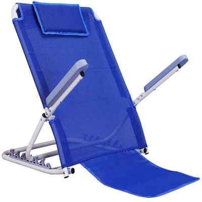 TEmkIn Back Rest Lumbar Support Bed Rest for the Elderly,Folding Adjustable Sit-up Bed Backrest Support Stainless Steel Tubes Folding Backrest with Breathable Mesh Bed Backrest for the Elderly
