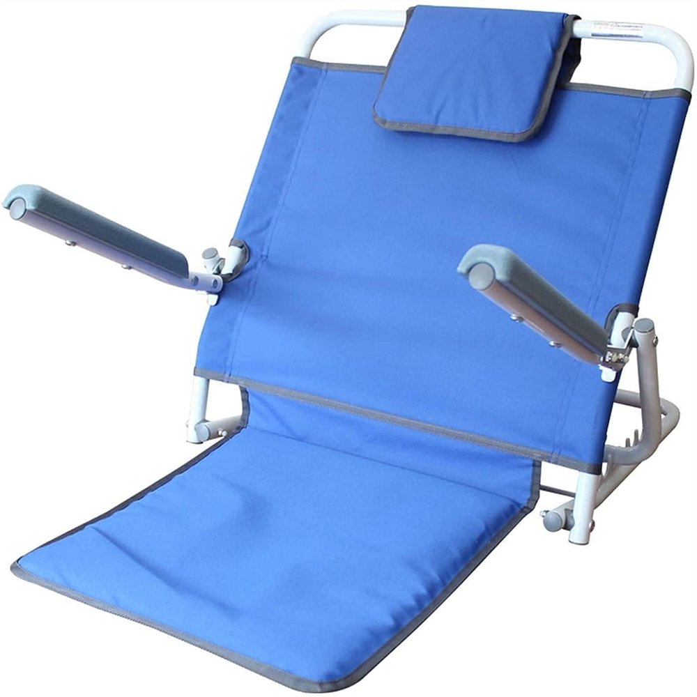 Adjustable Bed Back Rest Bed Returns To The Neck Pillow Lying In The Bed With Armrest 7 Gear Regulation, Foldable Portable Stainless Steel Wins