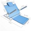 Adjustable Bed Back Rest Bed Returns To The Neck Pillow Lying In The Bed With Armrest 7 Gear Regulation, Foldable Portable Stainless Steel Wins view 2