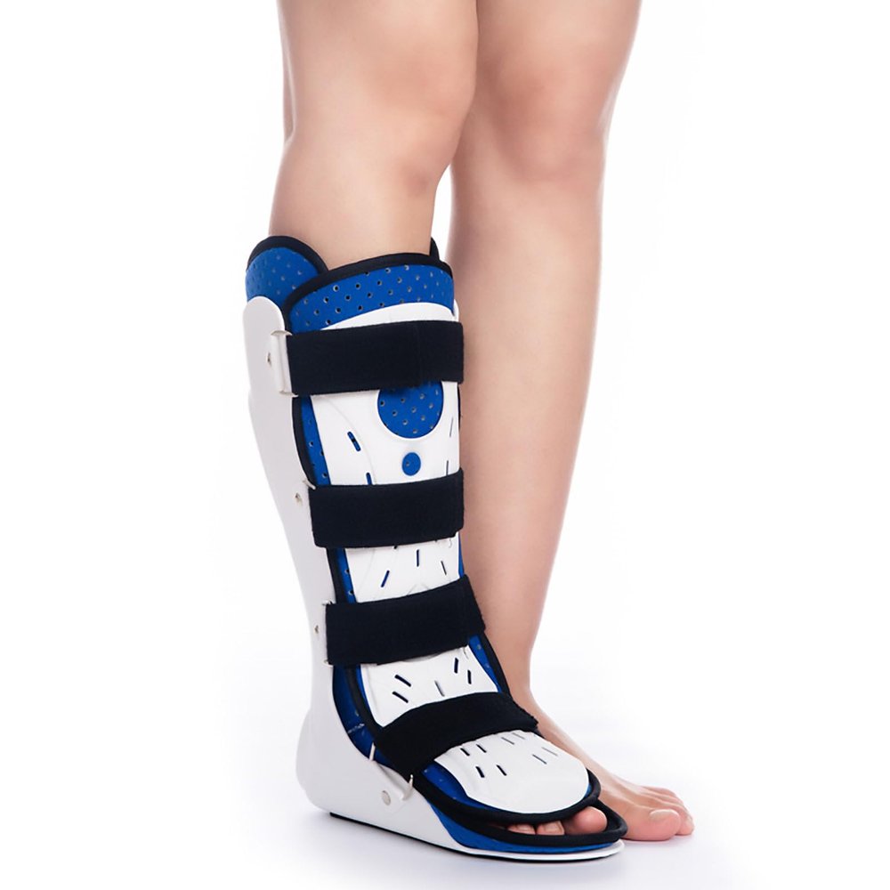HAILM Walker Brace/Walking Boot, Velvet Perforated Fabric and Detachable Design, Adult Ankle Foot Support Fracture Boot for Sprained Ankle/Broken Foot/Achilles Tendonitis,Right Foot,S