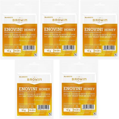 5 x Mead Yeast 10g/25L - BROWIN - Honey Wine, Honey Yeast, Wine Yeast, Active Yeast