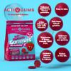 Kids Multi Vitamins 180 Vegan Gummies | Strawberry Flavour | Pouch with 9 Essential Vitamins A, D, E, C, B3, B6, B12, B5 & Iodine | Resealable & Recyclable | Suitable for Kids Age 5+ by ActivGums view 2