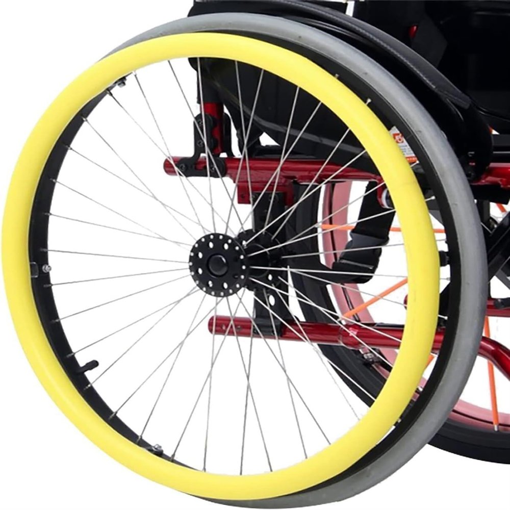 MAXCBD Wheelchair Push Rim Covers, 24-Inch 1 Pair Non-Slip Wear-Resistant Wheelchair Push Rim Covers - Big Wheel Silicone Protective Cover