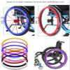 MAXCBD Wheelchair Push Rim Covers, 24-Inch 1 Pair Non-Slip Wear-Resistant Wheelchair Push Rim Covers - Big Wheel Silicone Protective Cover view 3