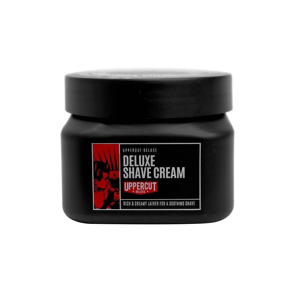 Uppercut Deluxe Deluxe Shave Cream, Helps Prevent Razor Burn and Hydrate the Skin for a Close, Comfortable Shave, Ideal for Dry or Sensitive Skin 120ml