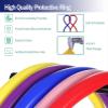 24 Inch Wheelchair Push Rim Covers,Wheelchair Rear Wheel Push Ring Silicone Protective Cover, Non-Slip Hand Push Cover, Improve Grip and Traction, Easy to Take of and Clean-Black||24in ( Color : Black view 2