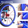 24 Inch Wheelchair Push Rim Covers,Wheelchair Rear Wheel Push Ring Silicone Protective Cover, Non-Slip Hand Push Cover, Improve Grip and Traction, Easy to Take of and Clean-Black||24in ( Color : Black view 3