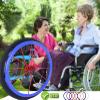 24 Inch Wheelchair Push Rim Covers,Wheelchair Rear Wheel Push Ring Silicone Protective Cover, Non-Slip Hand Push Cover, Improve Grip and Traction, Easy to Take of and Clean-Black||24in ( Color : Black view 4