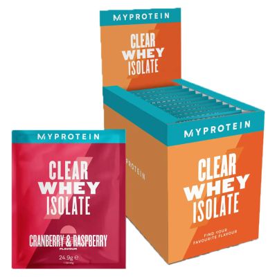Myprotein Clear Whey Isolate Protein Powder, Sample Pack, 20 x 25 g, 20 Servings, Cool and Refreshing Whey Protein Shake Alternative, 20 g Protein and 4 g BCAA per Serving
