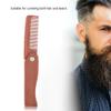ANKROYU Beard Comb, Portable Natural Wooden Beard Comb Folding Pocket Beard Shaping Comb Hair Salon Tools Beard Styling Comb Beard Comb Men's Folding Pocket Comb view 2