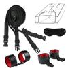 Black Under Mattress Restraint Kit with Connecting Cuffs view 1