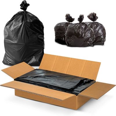 100 Bin Bags 80L (18"x29"x39") Black Bags Extra Strong Bin Bags Black Bin Liners Refuse Sacks for Home Garden Kitchen House Office Caterers RestaurantRubbish Garbage Bags