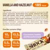 Fitnesshock Protein Bars Low Carb, High Protein Chocolate Bar  No Sugar Added, Rich Fiber Content, Palm Oil Free | Hazelnut Vanilla | 12x50g view 4