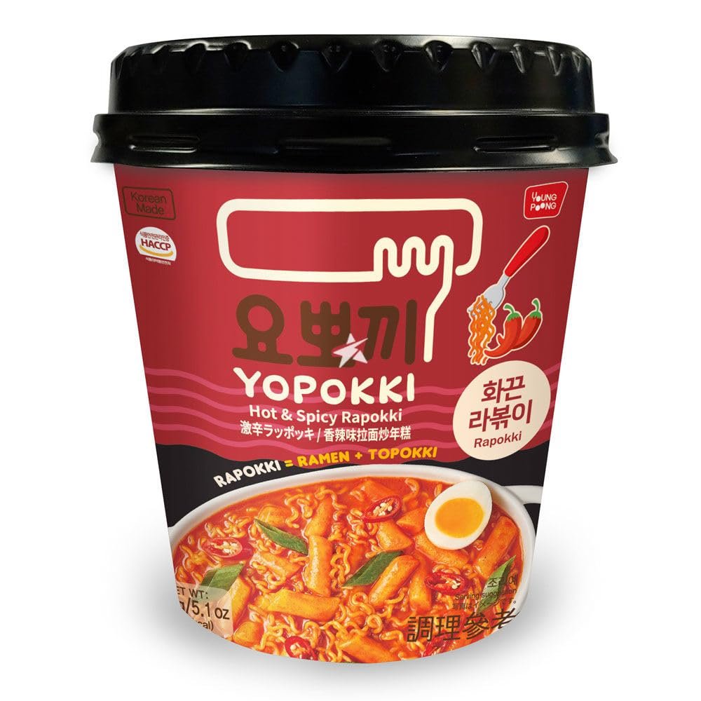 Young Poong Yopokki Cup - Hot & Spicy Rapokki 145g
