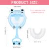 2 Pack Kids U-Shaped Toothbrush, Food Grade Soft Silicone Brush Head, 360 Whole Mouth Manual Training Tooth Brush for Toddlers and Children 2-6 Years Old (Blue, Pink) view 2