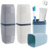JYUHA 3 PCS Toothbrush Travel Case, Portable Toothbrush Box Plastic Toothbrush Case Dustproof Travel Toothbrush Storage Box for Home Business Trip Camping (3 Colors) view 1