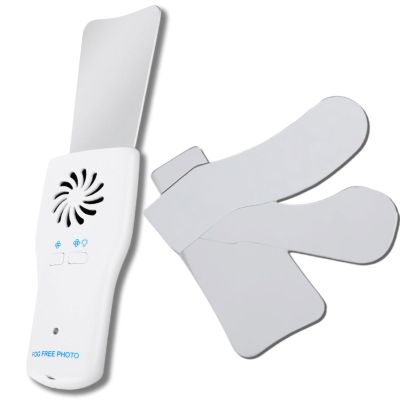 Dental Fog Free Intraoral Photography Mirror Mouth with Light Fan 2 Sided Led 4 Lens Dental Photo Reflector Mirrors