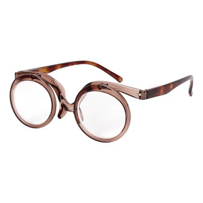 Aisi Women Makeup Reading Glasses Cosmetic Readers Flip Up Two Lens Magnifying Eyeglasses